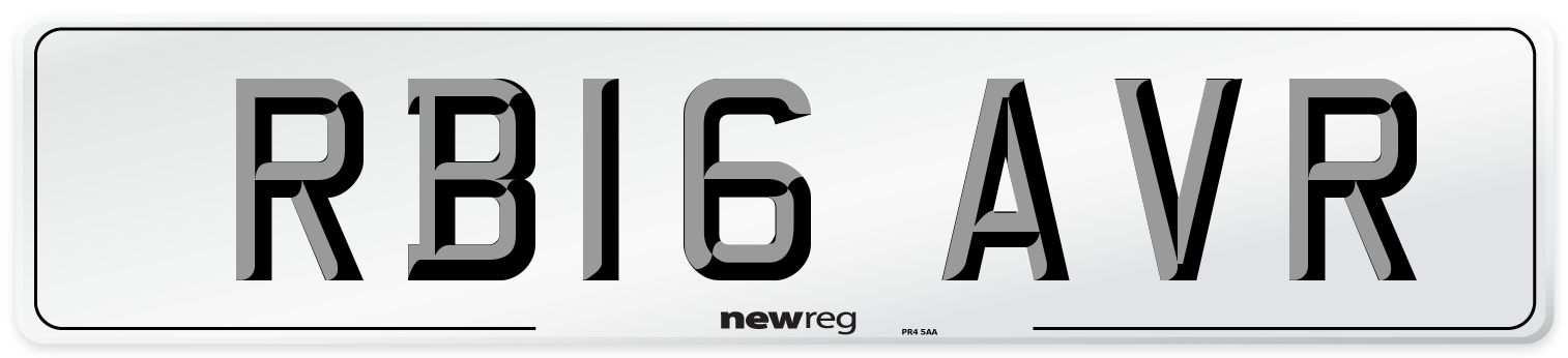 RB16 AVR Number Plate from New Reg